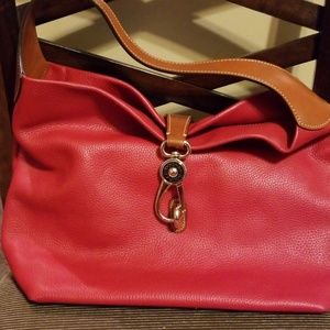 Fire red leather Dooney